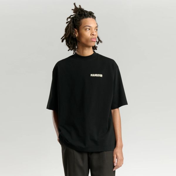 Mansour Paris College T-shirt Zwart