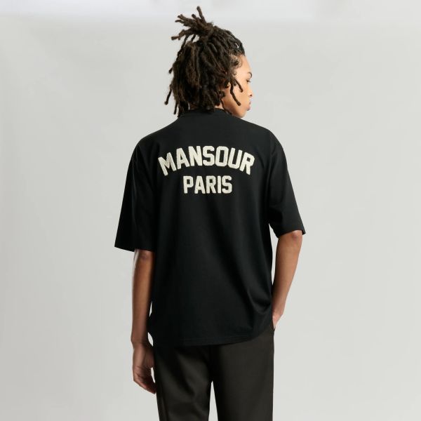 Mansour Paris College T-shirt Zwart