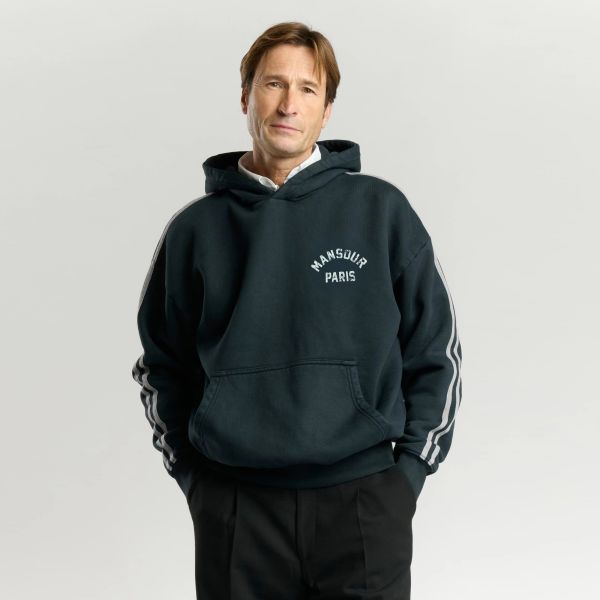 Mansour Striped Hoodie Zwart