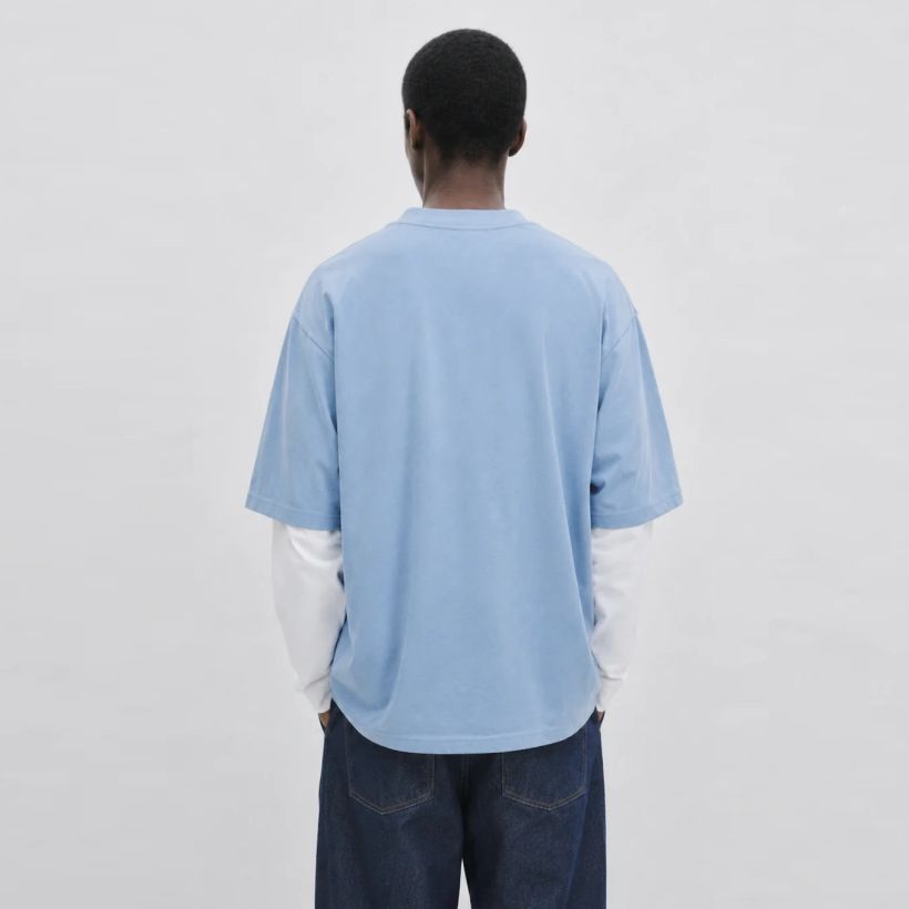 Mansour Boxy Core Longsleeve T-shirt Licht Blauw