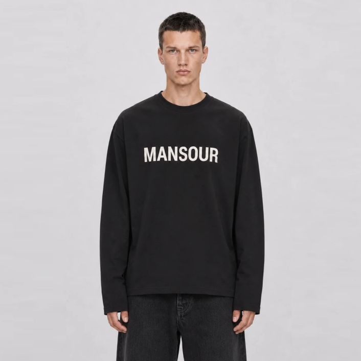 Mansour Monogram Longsleeve T-shirt Zwart
