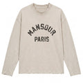 Mansour Paris College Destroyed Longsleeve T-shirt Beige