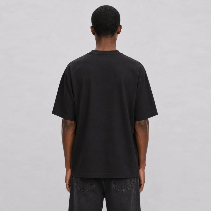 Mansour Paris College Destroyed T-shirt Zwart