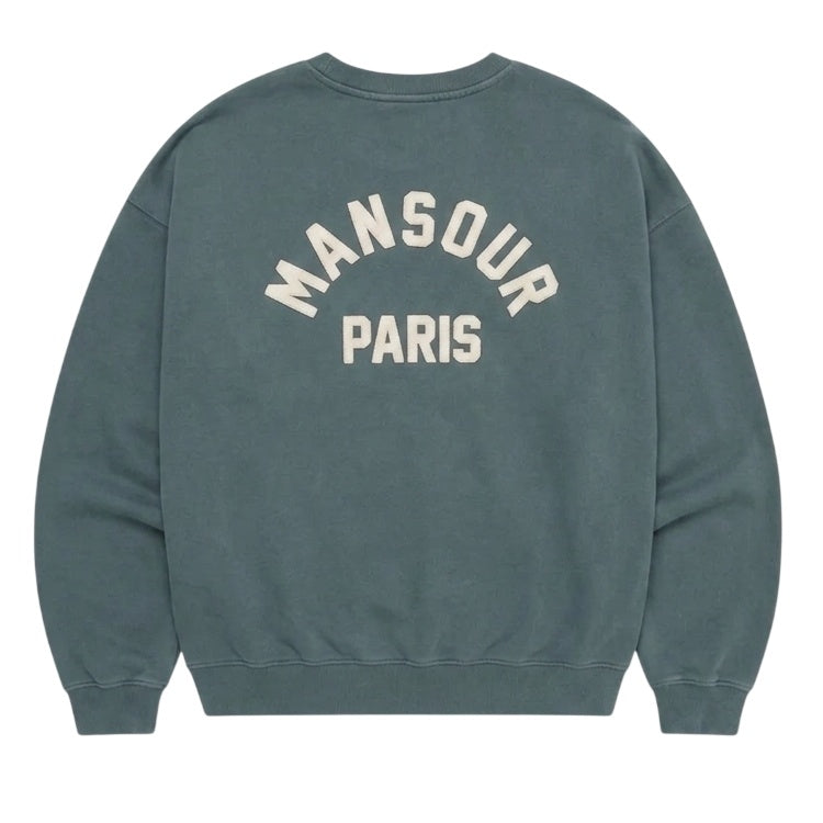 Mansour Paris College Pocket Sweater Donker Groen