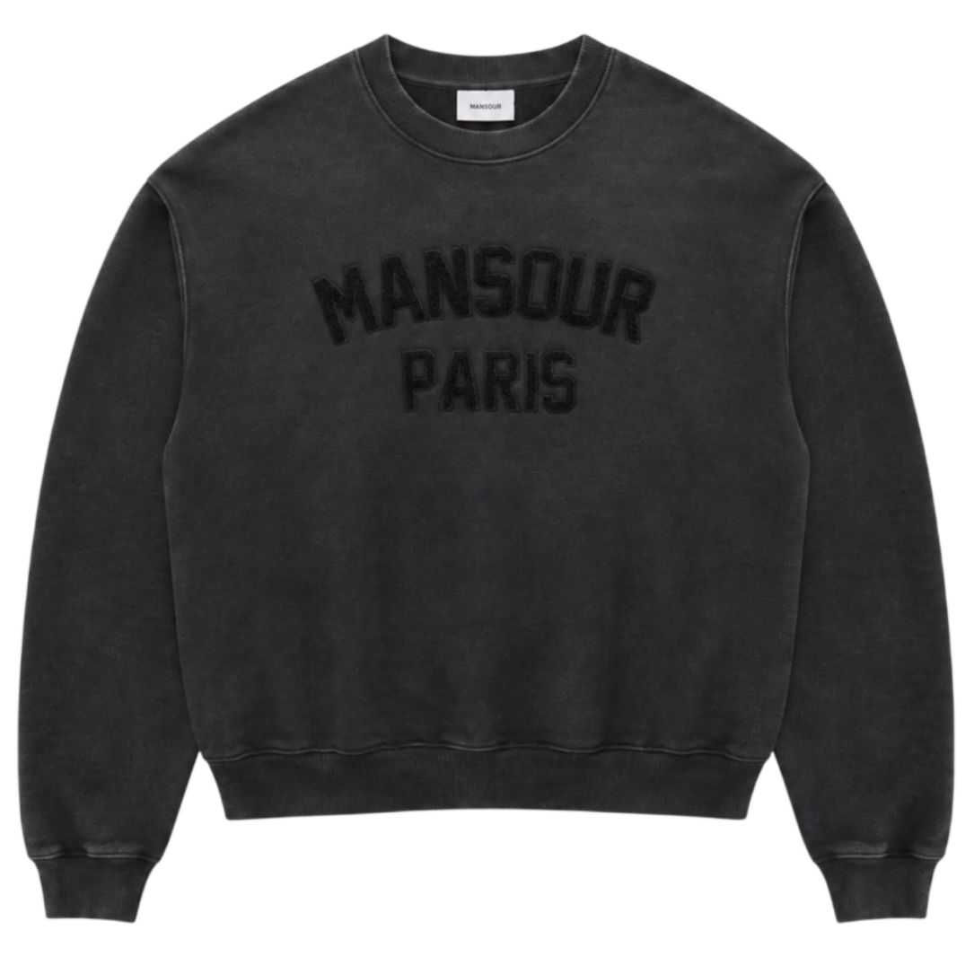 Mansour Paris College Sweater Zwart