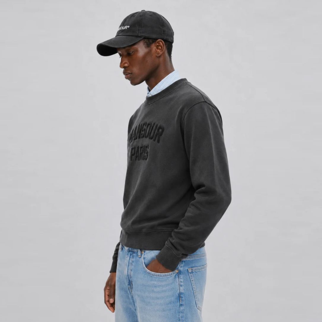 Mansour Paris College Sweater Zwart