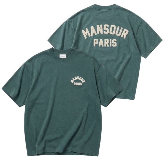 Mansour Paris College T-shirt Donker Groen