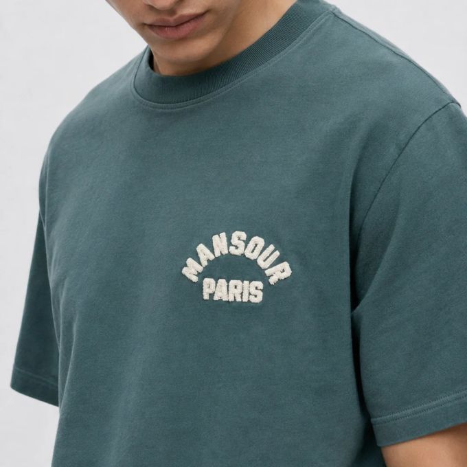 Mansour Paris College T-shirt Donker Groen