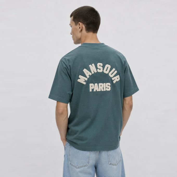 Mansour Paris College T-shirt Donker Groen