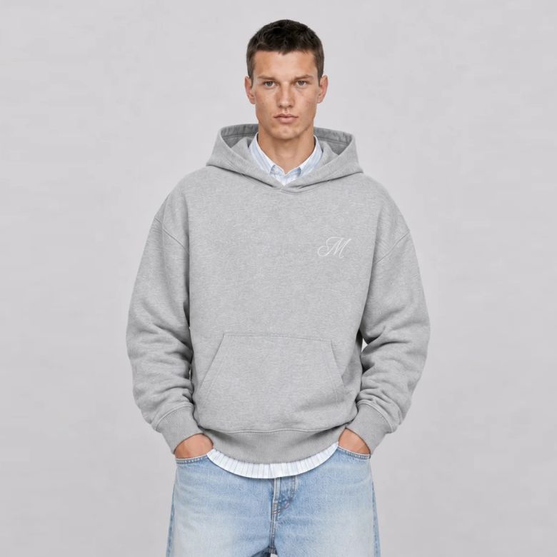 Mansour Script Hoodie Grijs