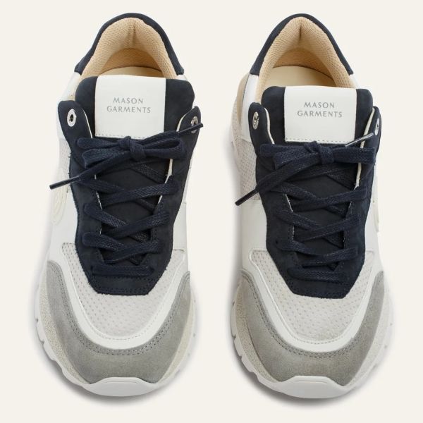 Mason Garments Trail Runner 13E Sneaker Navy/Wit/Grijs