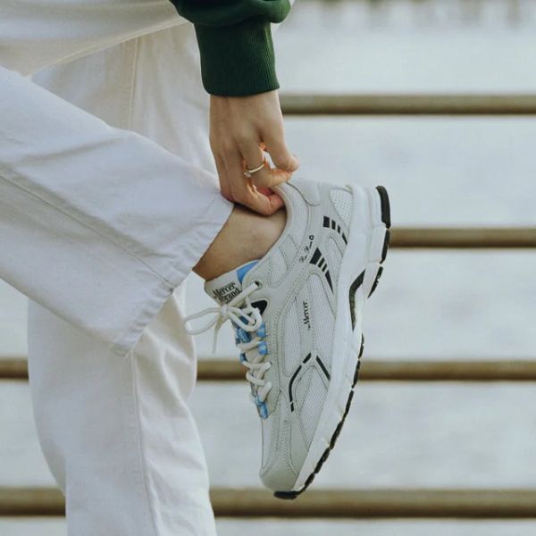 Mercer Amsterdam The Re-Run Nappa Sneaker Grijs/Blauw