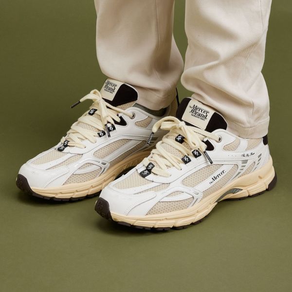 Mercer Amsterdam The Re-Run Vintage Sneaker Wit/Bruin