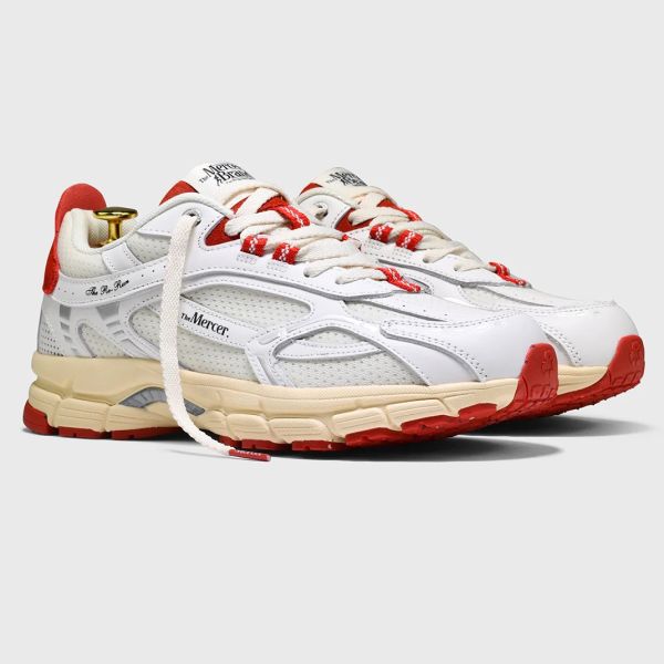 Mercer Amsterdam The Re-Run Vintage Sneaker Wit/Rood
