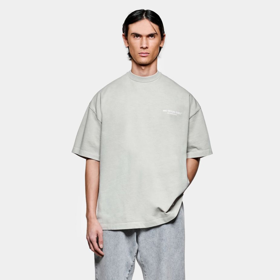 MKI Miyuki Zoku Design Studio Pigment T-shirt Grijs