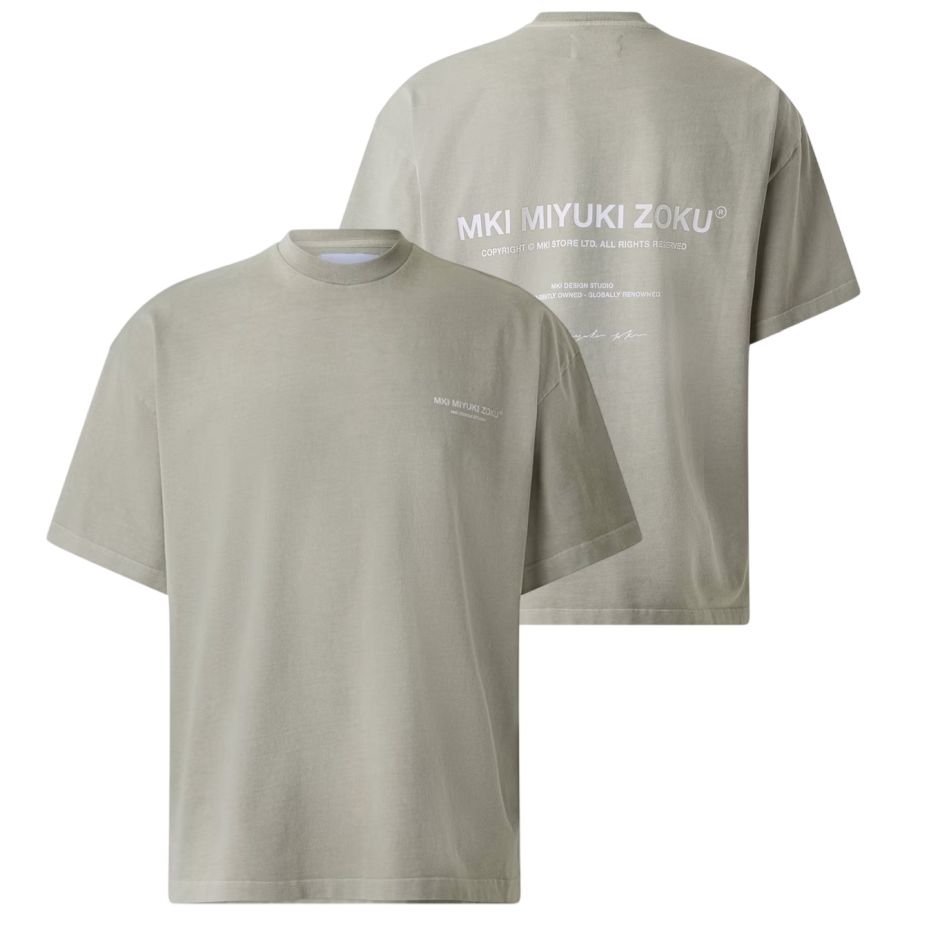 MKI Miyuki Zoku Design Studio Pigment T-shirt Grijs