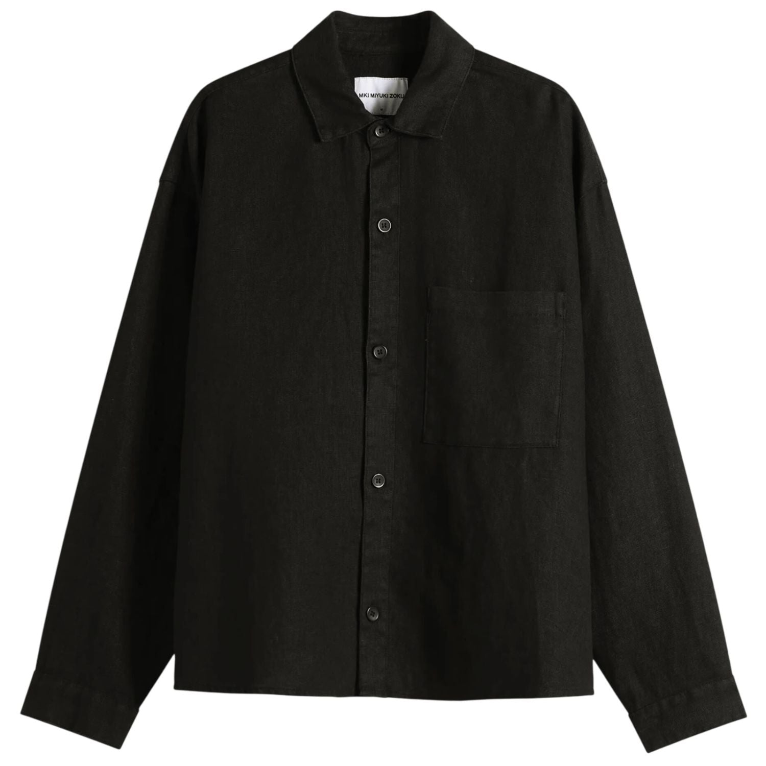 MKI Miyuki Zoku Linen Box Dress Overhemd Zwart