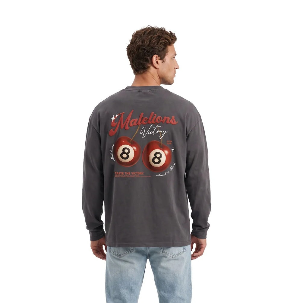 Malelions Victory Taste Longsleeve T-shirt Antraciet