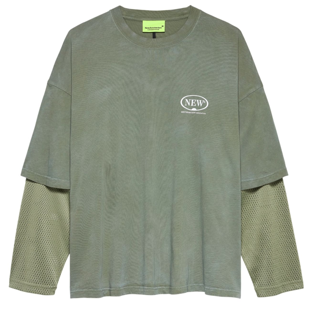 New Amsterdam Surf Association Double Layer Longsleeve T-shirt Groen