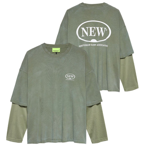New Amsterdam Surf Association Double Layer Longsleeve T-shirt Groen