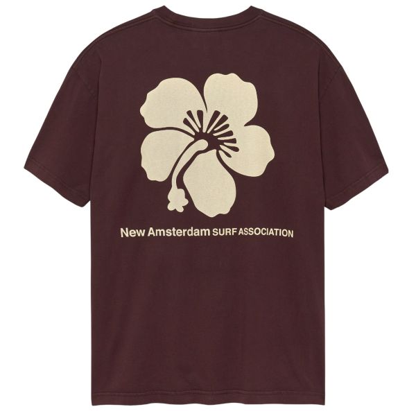 New Amsterdam Surf Association Hibiscus T-shirt Bruin