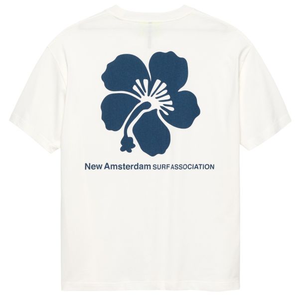 New Amsterdam Surf Association Hibiscus T-shirt Wit
