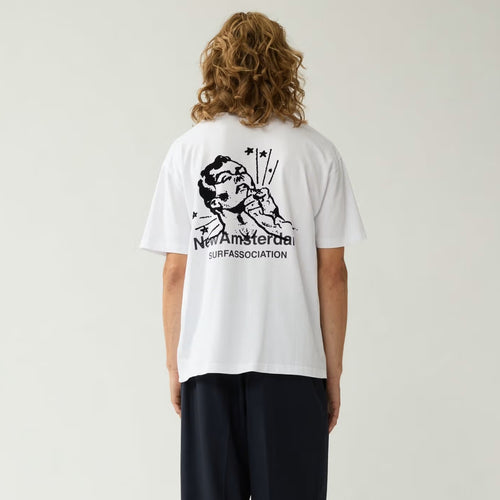 New Amsterdam Surf Association Knocked T-shirt Wit