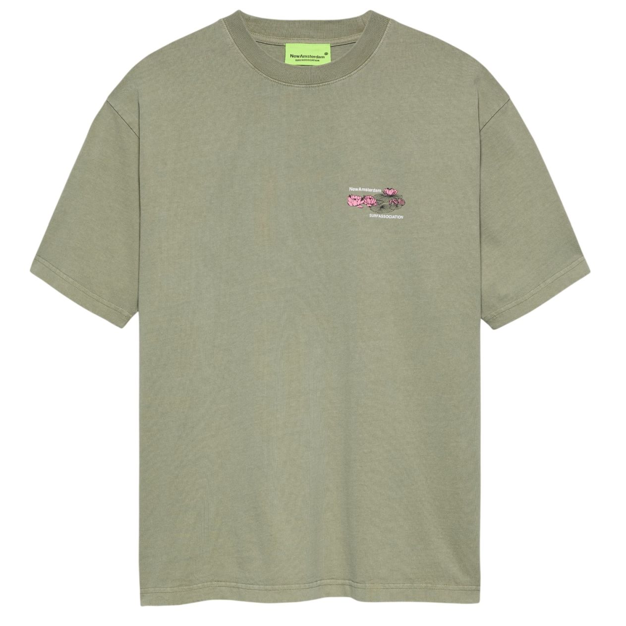New Amsterdam Surf Association Lilies T-shirt Groen