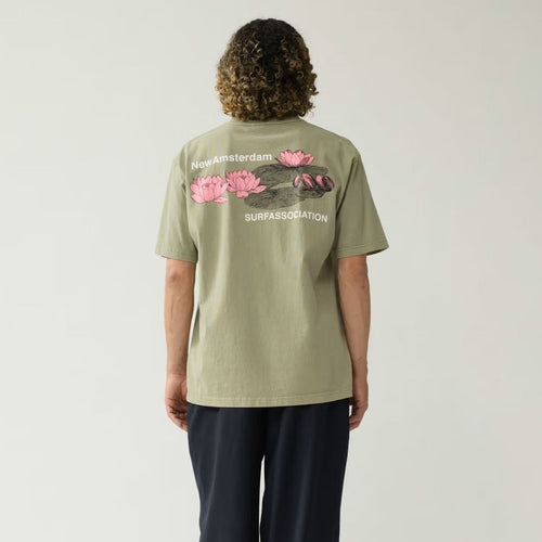 New Amsterdam Surf Association Lilies T-shirt Groen