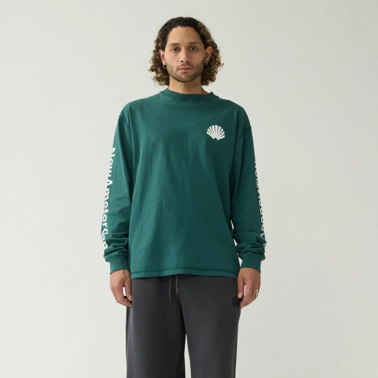 New Amsterdam Surf Association Logo Longsleeve T-shirt Donker Groen