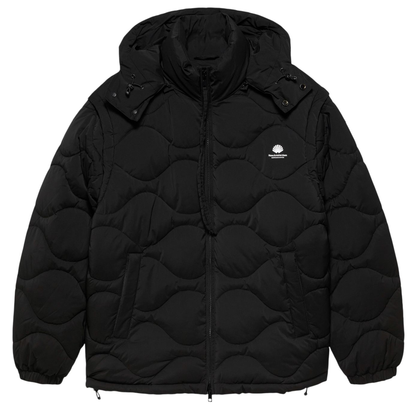 New Amsterdam Surf Association Detachable Jas Zwart