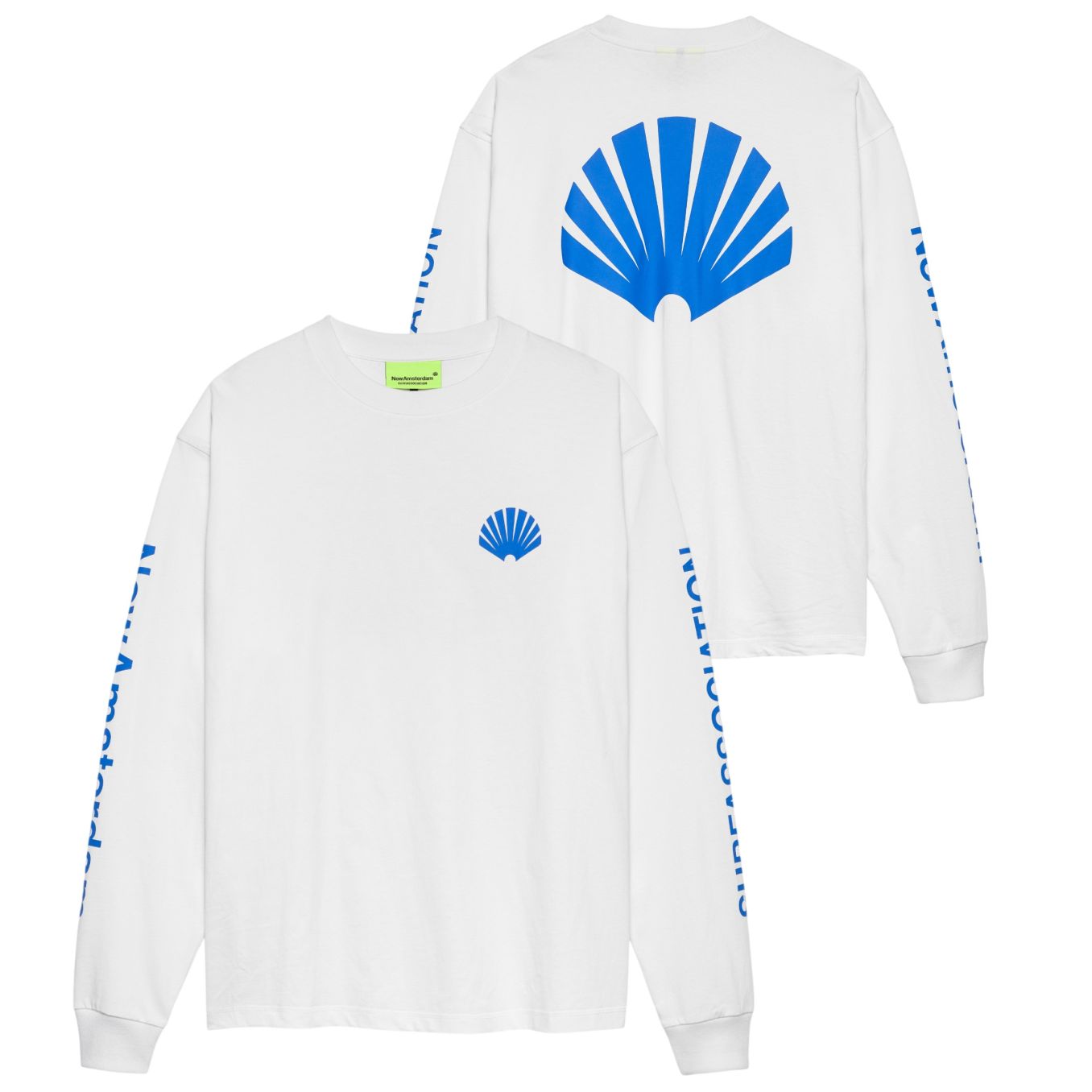 New Amsterdam Surf Association Logo Longsleeve T-shirt Wit