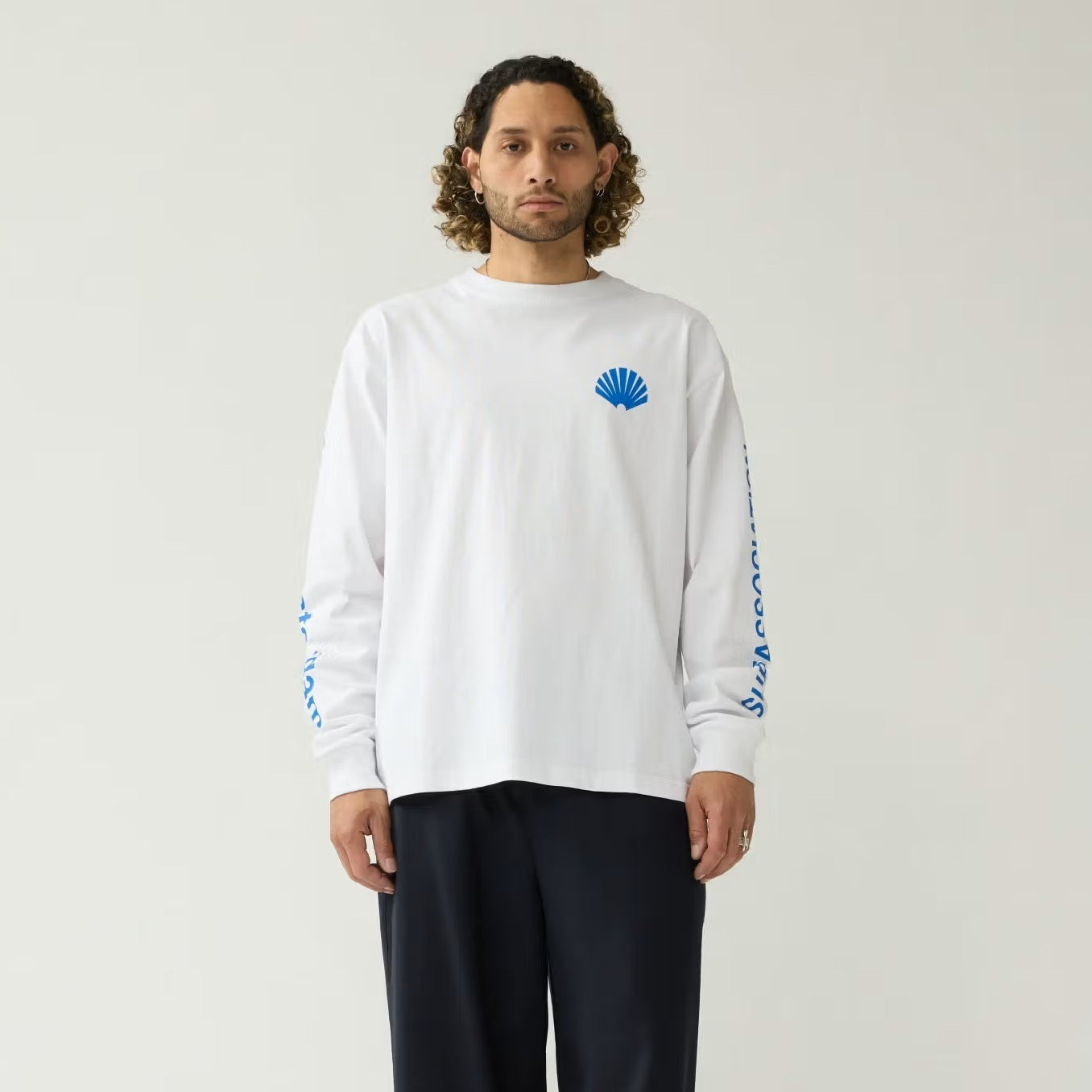 New Amsterdam Surf Association Logo Longsleeve T-shirt Wit