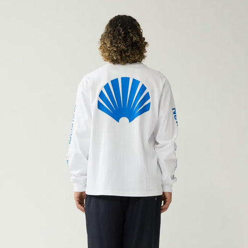 New Amsterdam Surf Association Logo Longsleeve T-shirt Wit/Blauw