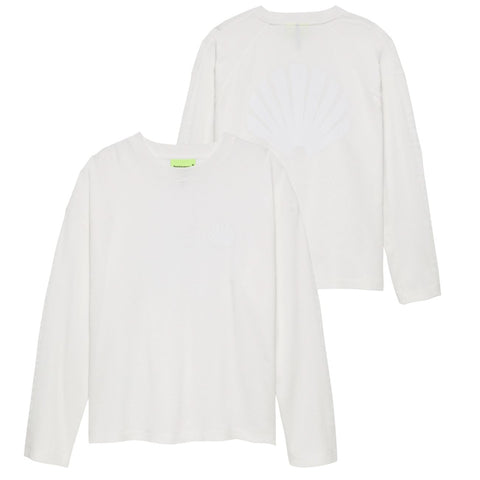New Amsterdam Surf Association Logo Longsleeve Waffle T-shirt Wit