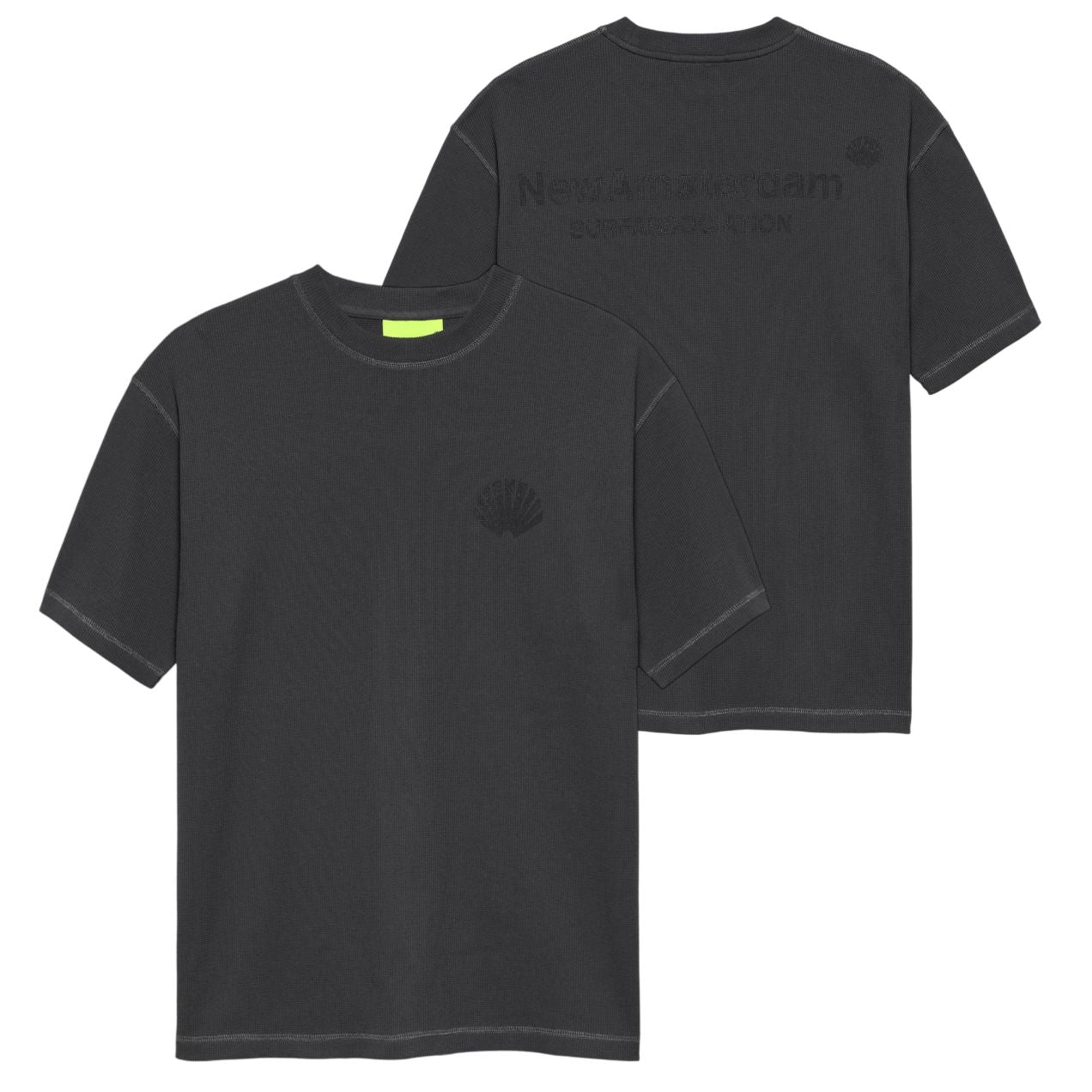 New Amsterdam Surf Association Logo Waffle T-shirt Zwart