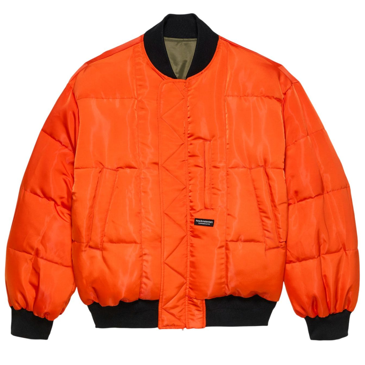 New Amsterdam Surf Association Reversible Bomber Jack Donker Groen/Oranje