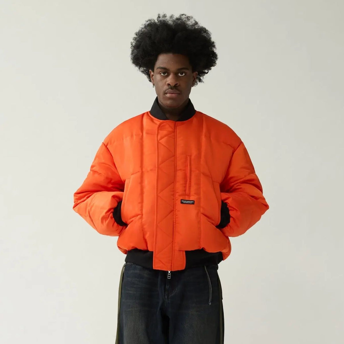 New Amsterdam Surf Association Reversible Bomber Jack Donker Groen/Oranje