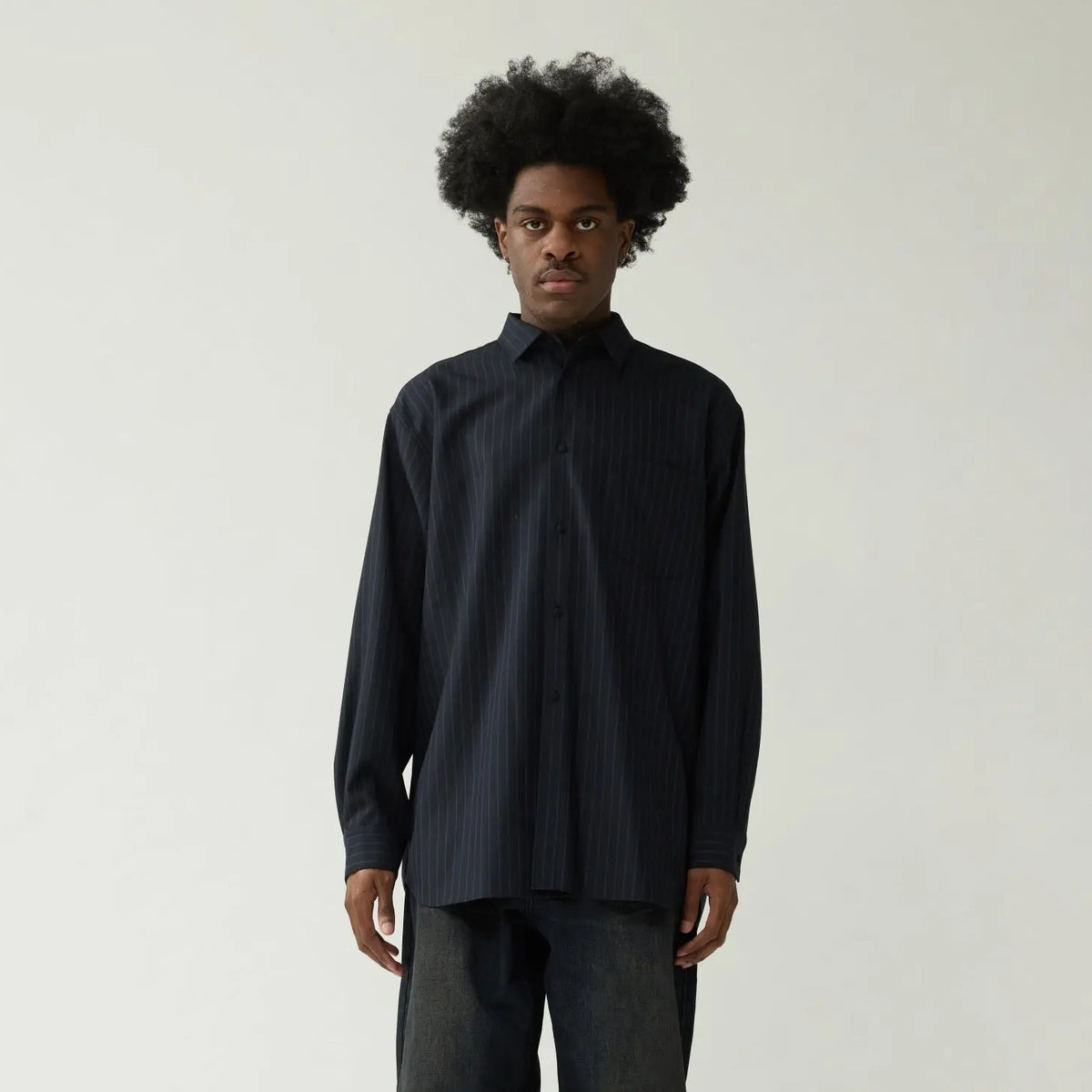 New Amsterdam Surf Association Wool Oversized Overhemd Navy