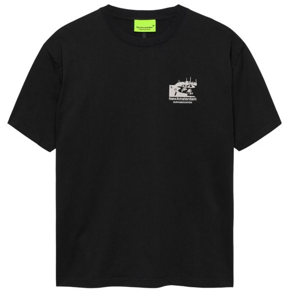 New Amsterdam Surf Association Beach Sign T-shirt Zwart