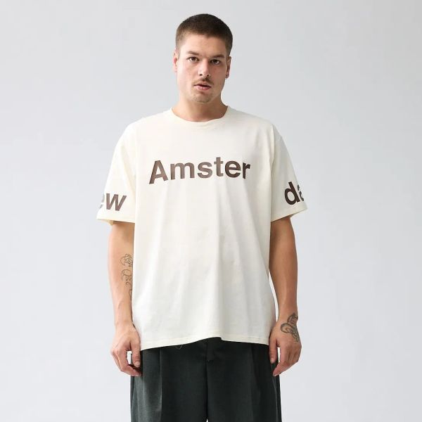 New Amsterdam Surf Association Big Logo T-shirt Beige