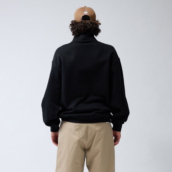 New Amsterdam Surf Association Logo Half Zip Sweater Zwart