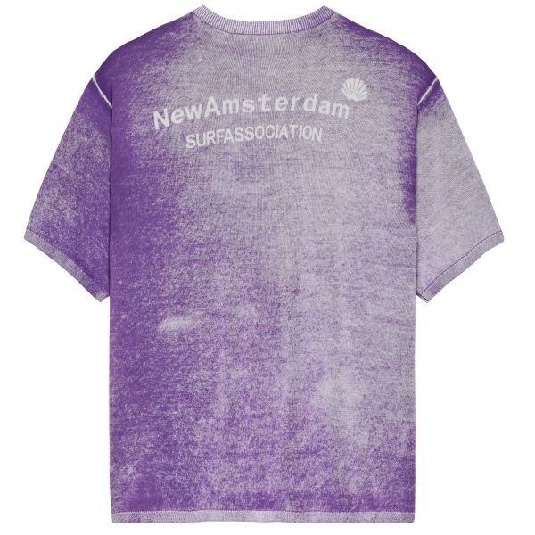 New Amsterdam Surf Association Logo Knit Inside Print T-shirt Paars