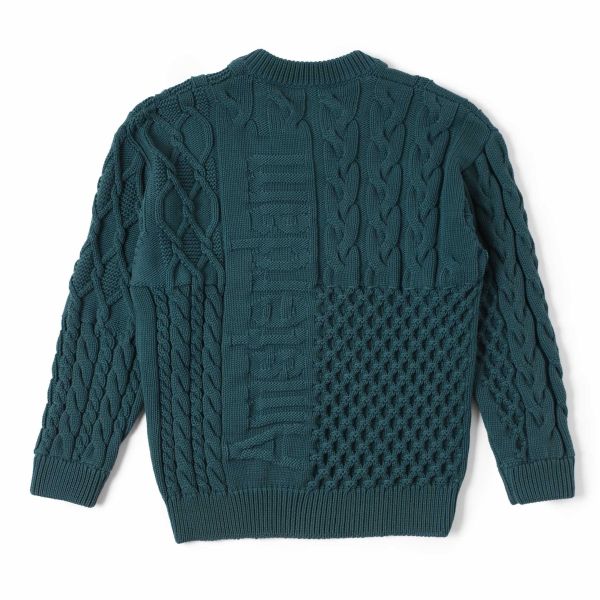 New Amsterdam Surf Association Pile V-Neck Sweater Donker Groen