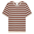 NN.07 Bari Striped T-shirt Off White/Rood