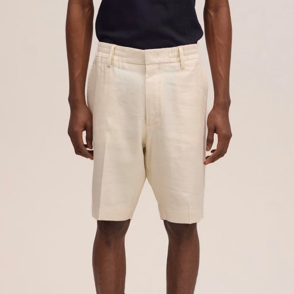 NN.07 Billie Linen Blend Korte Broek Off White