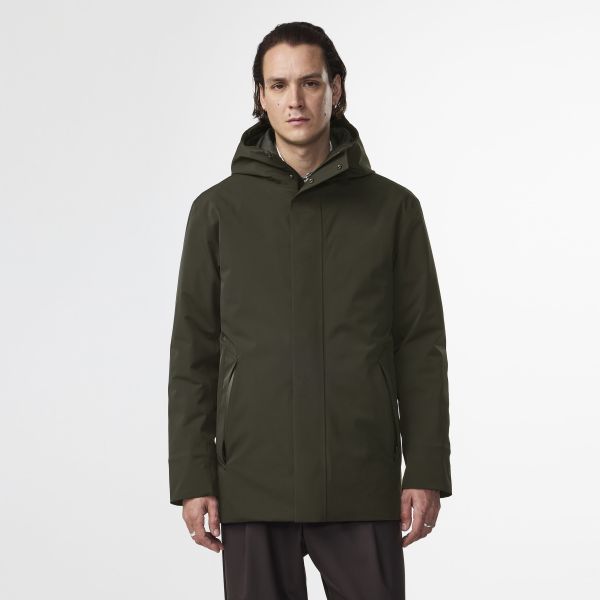 NN.07 Blake Hooded Jas Donker Groen