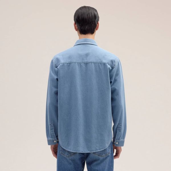 NN.07 Casper Denim Overshirt Blauw