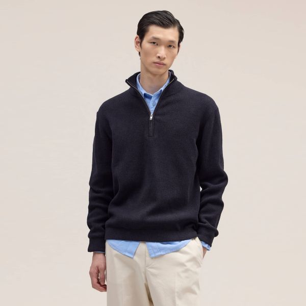 NN.07 Danny Half Zip Sweater Navy