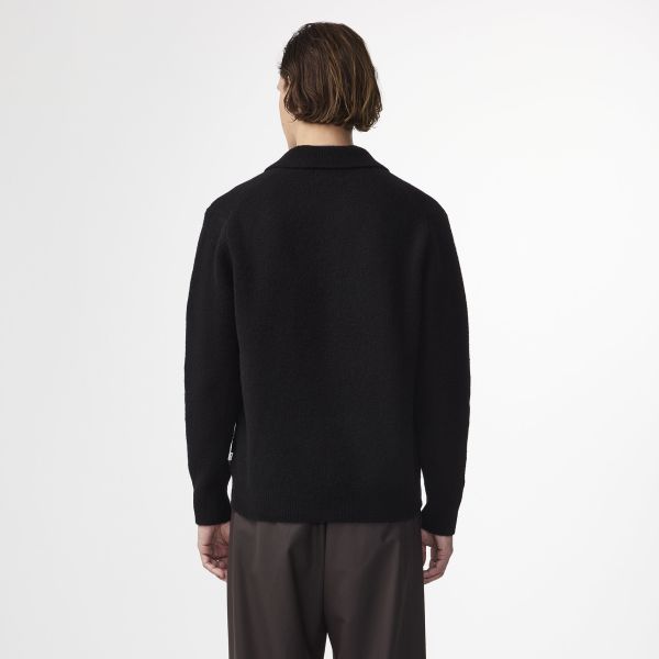NN.07 Hope Longsleeve Polo Zwart